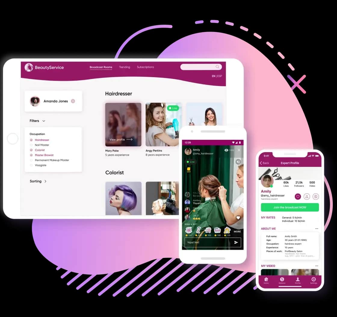 Beauty Streaming Service, A beauty streaming service connecting beauty industry experts with their fans via special subscriptions to learn from the best.